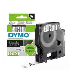 Dymo 45013 DM1 Black on White - 12mm x 7m Compatible Cartridge