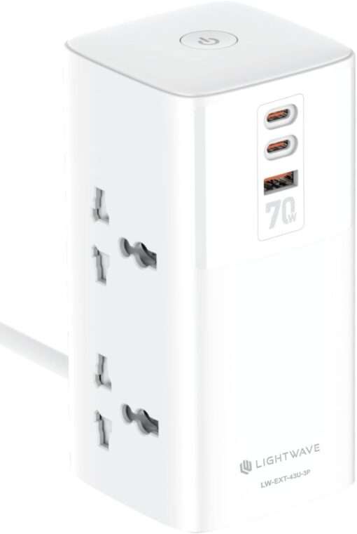 Lightwave LW EXT-42C1U-3P 4-Way Extension Socket